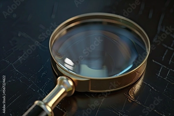 Fototapeta Premium Quality Visual of 3D Rendering of a Magnifying Glass