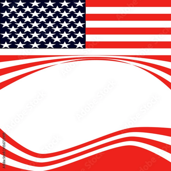 Obraz American Flag vector illustration