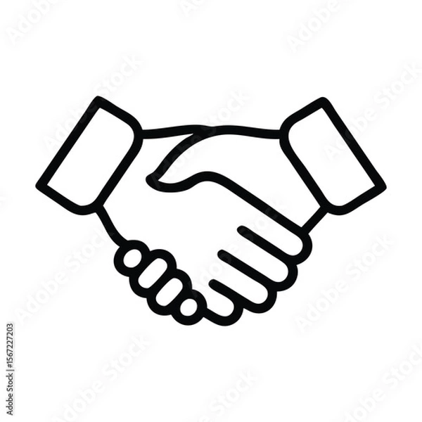 Fototapeta Handshake Agreement Partnership Outline