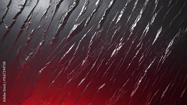 Fototapeta Dark abstract art texture deep red gradient cracked surface design elegant background