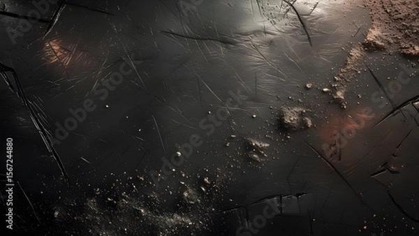 Fototapeta Dark abstract texture background mysterious cosmic dust particles grunge design