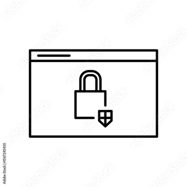 Fototapeta internet security, security icon, security shield vector icon