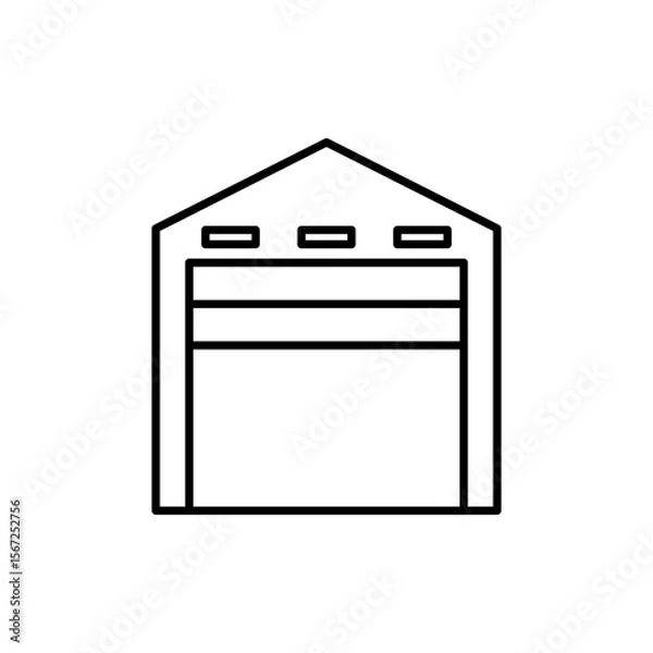 Fototapeta open garage icon, garage vector icon