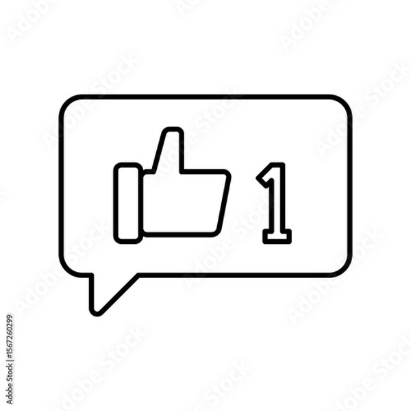 Fototapeta number of likes icon, liking on the comment page