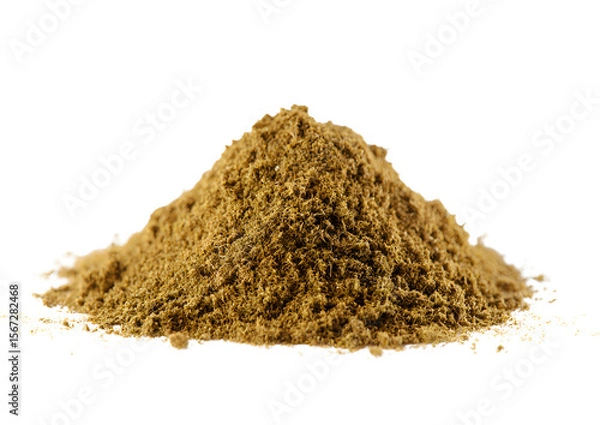 Fototapeta Ground coriander powder on a transparent background. PNG format for culinary and spice enthusiasts.