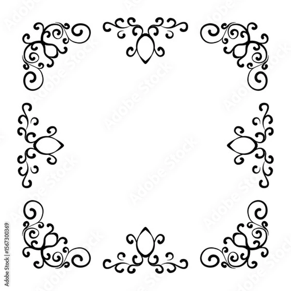Obraz vector frame with floral elements