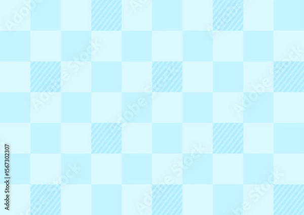 Obraz 背景　タイル　ストライプの柄　水色