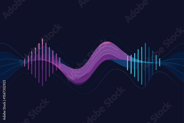 Fototapeta abstract music background with notes