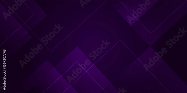 Fototapeta Abstract purple background with shadows and simple square lines. Looks 3D with added light. suitable for banners, flyers, posters, brochures.