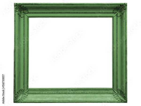 Obraz Grüner Bilderrahmen isoliert mit Textfreiraum 