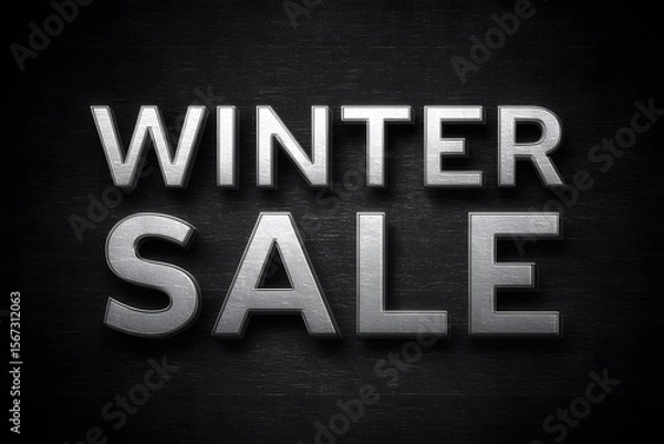 Fototapeta WINTER SALE text on a beautiful background for designers. Promotion, marketing, advertising, sales, clearance sale, price list, offer.