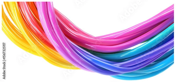 Fototapeta colorful gradient waves 2