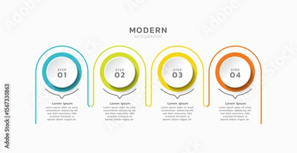 Obraz Presentation infographic business template design