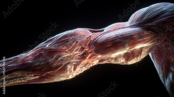 Fototapeta トレーナーが評価する収縮時上腕二頭筋構造