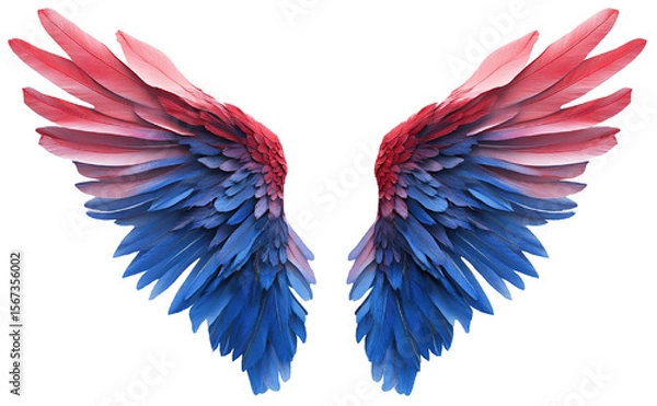Fototapeta colorful wing feather texture, bird, gradation