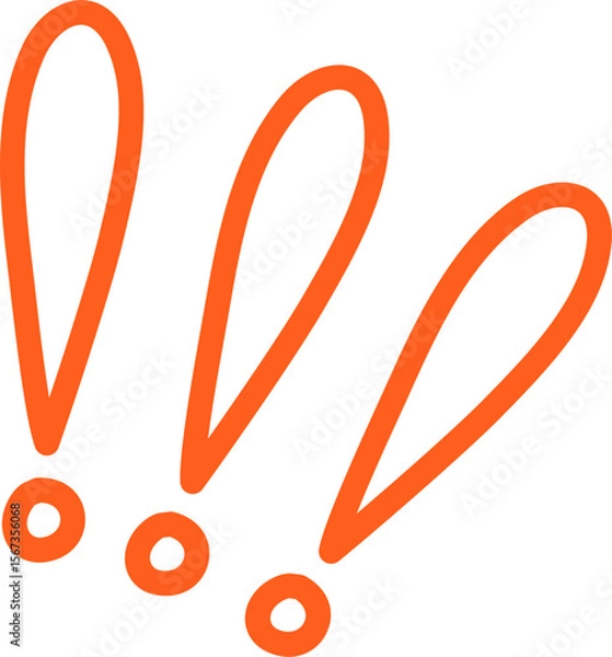 Fototapeta Handdrawn Exclamation Mark