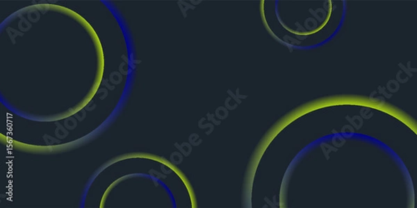 Fototapeta Abstract black circle background with colorful neon lights eps 10.