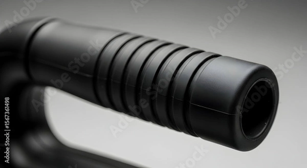 Fototapeta Ergonomic Black Handle Grip Design Close Up for Industrial Application