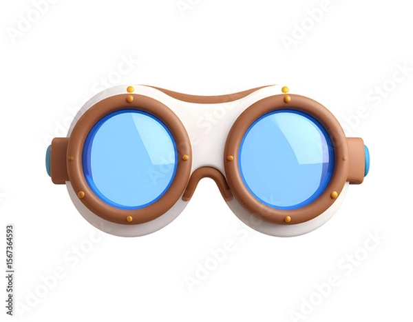 Fototapeta 3D Cartoon Goggles Illustration
