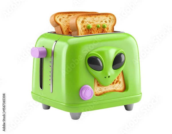 Fototapeta Alien Toaster 3D Render