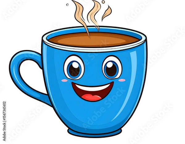 Fototapeta Happy Coffee Cup Illustration