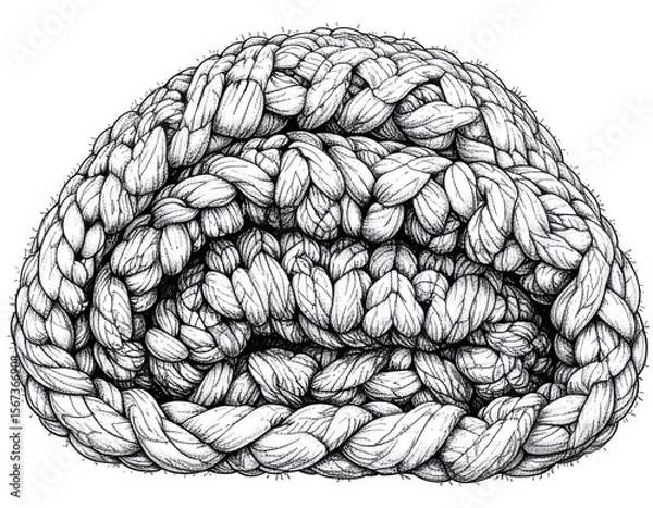 Fototapeta Intricate Braided Illustration