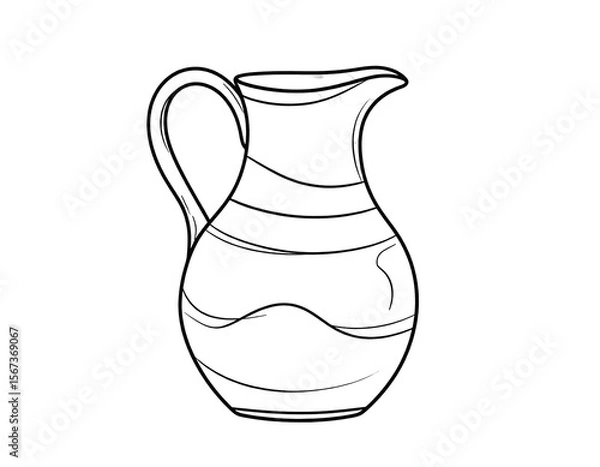 Fototapeta Striped Pitcher Illustration