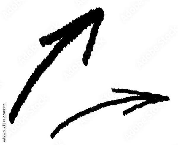 Fototapeta Arrow grunge vector. Arrow texture vector paint. Arrow chalk vector. Brush