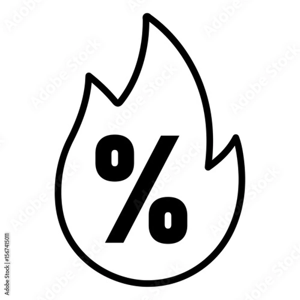 Obraz hot sale icon flat thin outline art logo