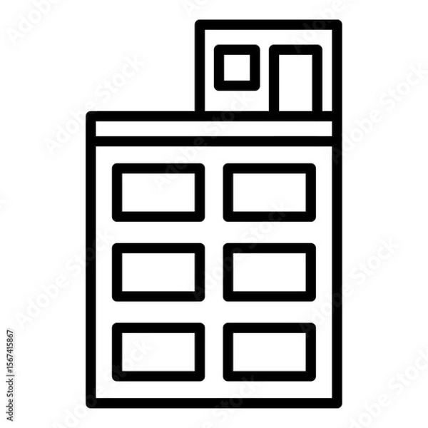 Obraz penthouse icon flat thin outline art logo