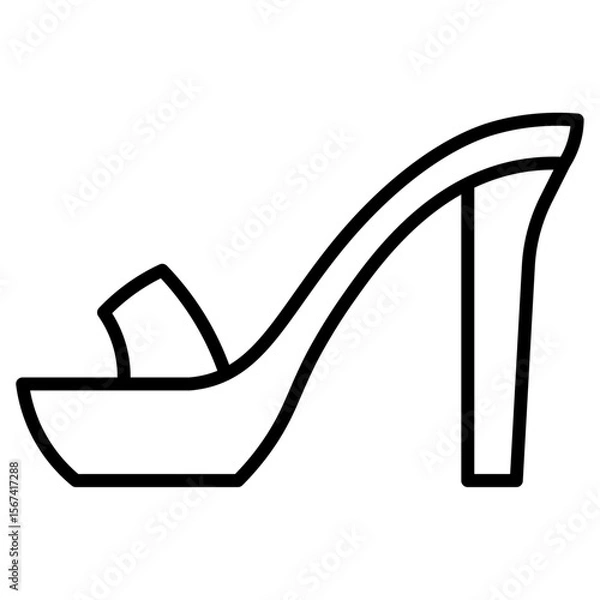 Fototapeta wrench icon flat thin outline art logo