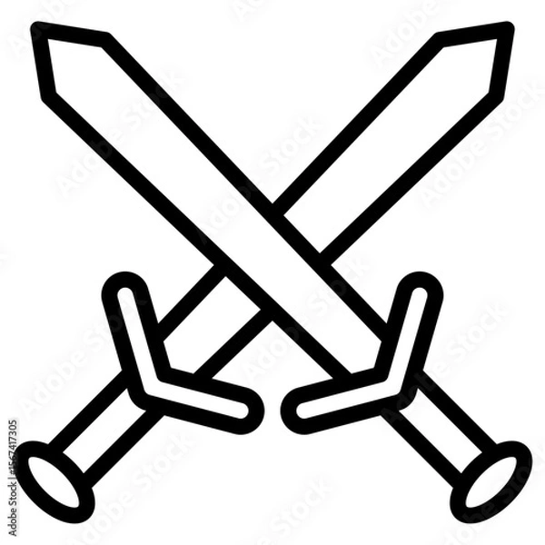 Obraz xifos icon flat thin outline art logo