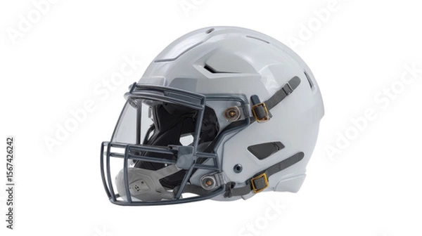 Obraz White American Football Helmet on Transparent Background