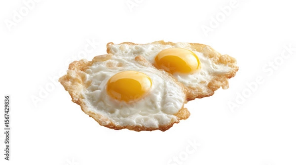 Obraz Two Fried Eggs on Transparent Background