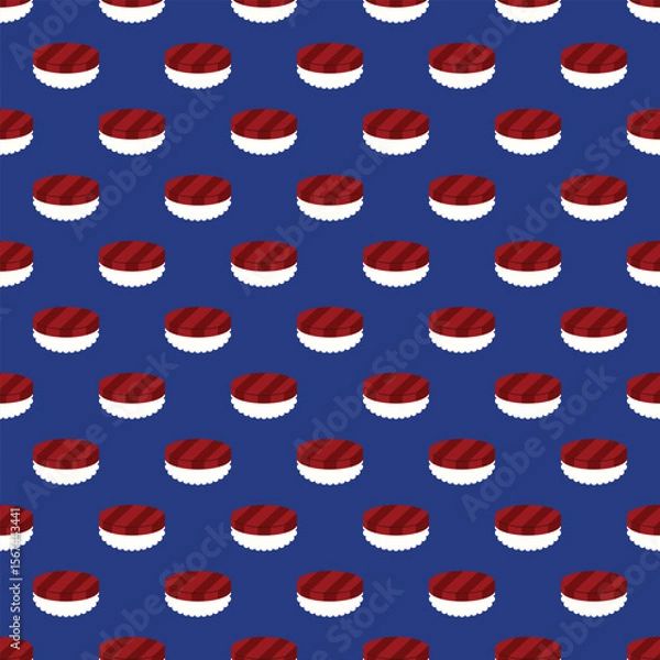Fototapeta Seamless Pattern of Sushi Illustration.