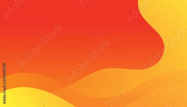 Fototapeta Abstract minimal background with orange color. Dynamic shapes composition. Eps10 vector