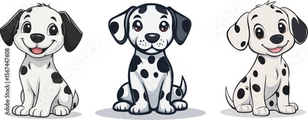 Obraz Cartoon Dalmatian illustration material
