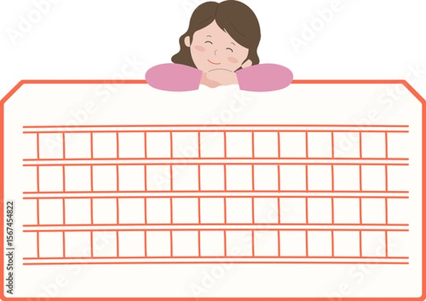 Obraz 원고지 배경 메시지