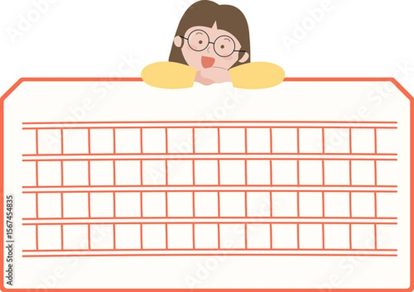 Obraz 원고지 배경 메시지