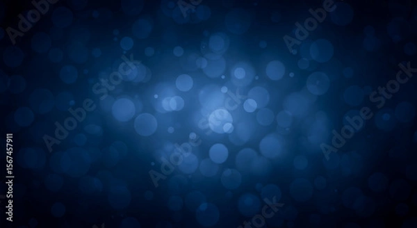 Fototapeta dark blue christmas background with abstract bokeh blue background 