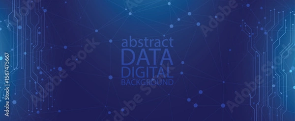 Obraz Abstract digital data background with interconnected lines and dots, ideal for technology and network concepts