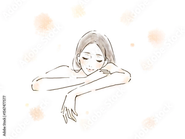 Obraz リラックスしている女性　ウェルビーイング