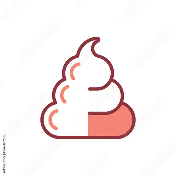 Fototapeta Diarrhea Icon Representing Digestive System Upset
