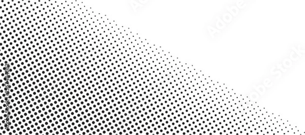 Obraz Black dots pattern gradient on white background abstract