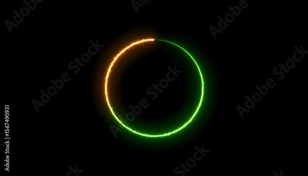 Fototapeta Neon Circle Loading Animation.