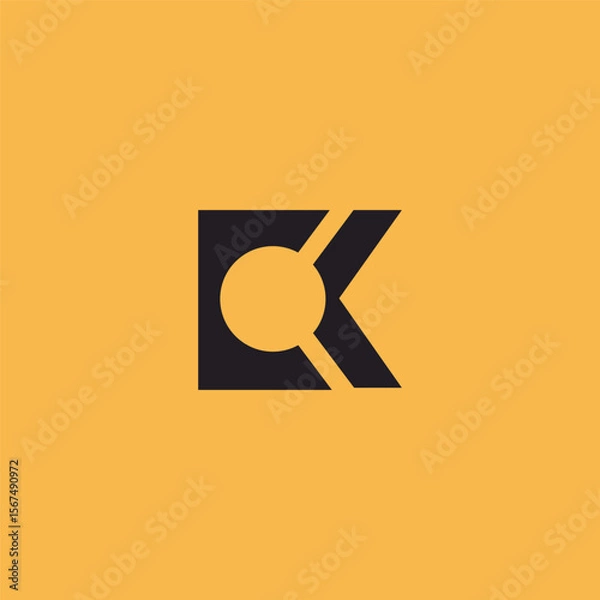 Obraz K letter logo design 