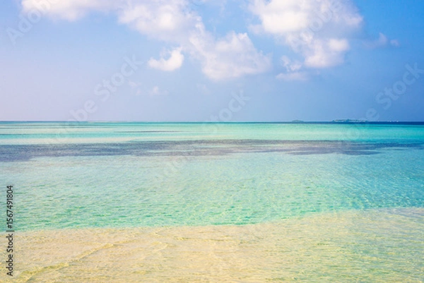 Fototapeta Seaview on a Maldivian island