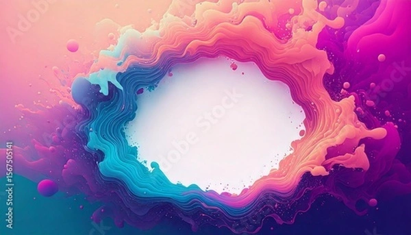 Obraz abstract colorful with waves and fluid pattern background simple and clear