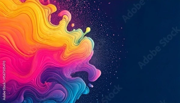 Obraz abstract fluid pattern background simple and clear with a spray or splash