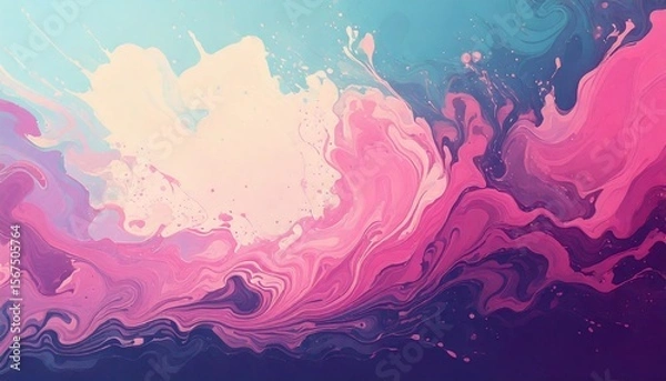 Obraz abstract colorful with waves and fluid pattern background simple and clear